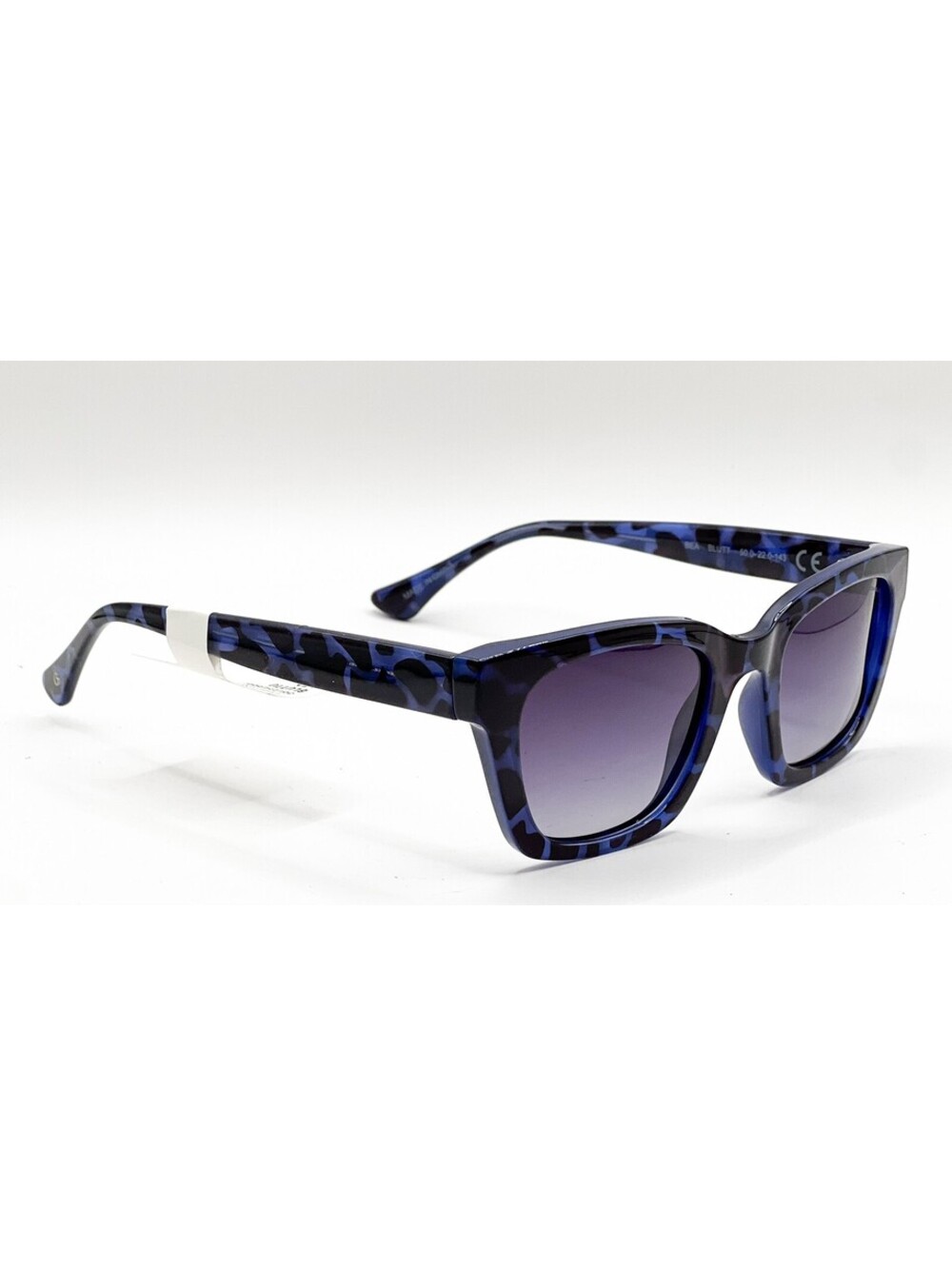 Christian Siriano Bea Blutt Blue Tortoise Square Authentic Sunglasses 50-22 - Picture 4 of 5